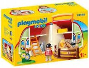 Playmobil 1-2-3 70180 Moja Przenośna Stadnina