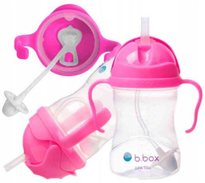 Bidon ze słomką 240 ml różowy b.box kubek bbox