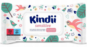 Kindii Chusteczki nawilżane Cleanic Sensitive x60