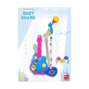 Gitara Dziecięca Reig Baby Shark Mikrofon Niebieski