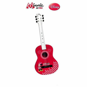 Gitara Dziecięca Minnie Mouse Czerwony Drewno