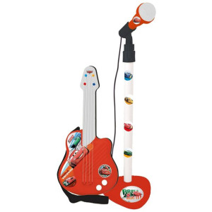 Zabawka Muzyczna Cars Mikrofon Czerwony Gitara Dziecięca