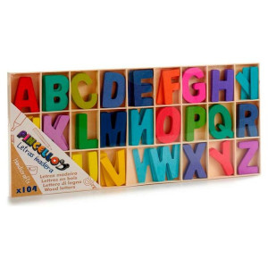 Zabawa Edukacyjna Drewno (1,5 x 18 x 41 cm) (104 Części)