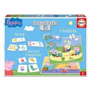 Zabawa Edukacyjna Peppa Pig SuperPack 4 in 1 Educa