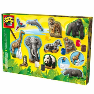 Zabawa z Plasteliną SES Creative Molding and Painting - Animals