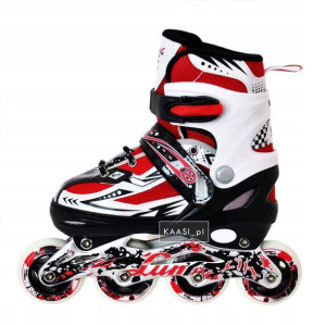 Rolki Łyżworolki Regulowane Pu Abec7 70mm M 35-38 901b/ Czerwony