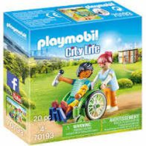Playmobil 70193 Pacjent Na Wózku Inwalidzkim