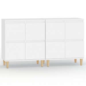 Komody, 2 szt., białe, 60x35x70 cm, materiał drewnopochodny