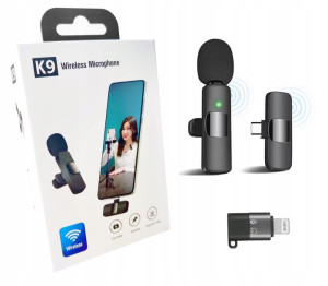 Bezprzewodowy Mikrofon Krawatowy Usb-c Lightning
