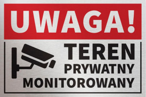 Tabliczka TEREN PRYWATNY MONITOROWANY 30x20 cm_2