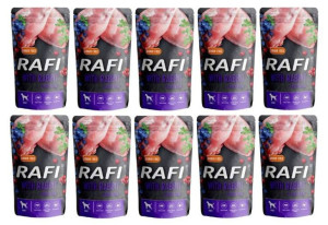 Rafi z królikiem, borówką i żurawiną dla psa 10 x 500 g - mokra karma dla p