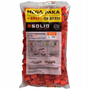 System Poziomowania Płytek Solid Klipsy 1mm 440szt