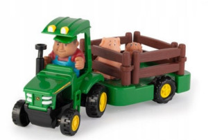 Zabawka zestaw traktor + przyczepa + zwierzęta Joh