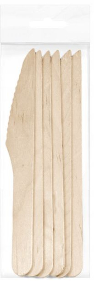 Nóż drewniany Eco piknik grill 6szt.