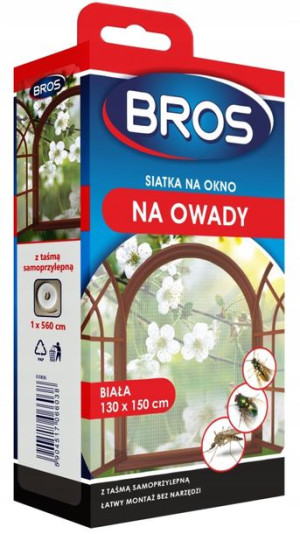 BROS - siatka na okno 150x180 - biała