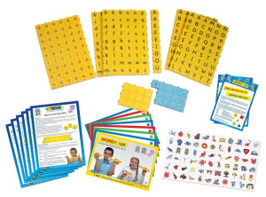 Morphun - Duże i małe litery z obrazkami 370 el. - klocki edukacyjne
