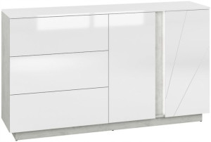 Lumens 06 Komoda Biały Połysk Z Led
