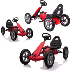 COIL Gokart Race na pedały dla dzieci czerwony. pompowane koła