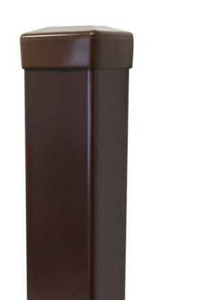 Słupek do paneli ogrodzeniowych o wysokości 180 cm w kolorze brązowym