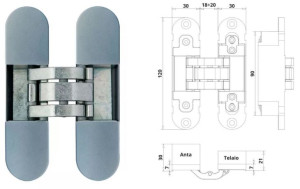ZAWIAS INVISACTA 305 3-D TPP 40KG Nasadki Biały