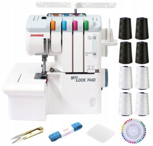 Owerlok Overlock 4-nitkowy Janome 744D + GRATISY