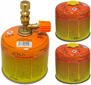 Laboratoryjny palnik gazowy Bunsena + 3x Gaz 300g