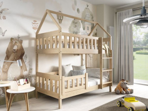 Łóżko piętrowe DOMEK ZUZIA SLIM 160x80 z materacami