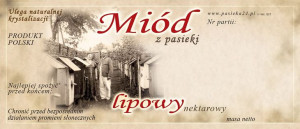 Paczka etykiet na miód lipowy (100szt) - wzór E37
