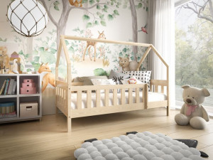 Łóżko dziecięce DOMEK LUNA 160x80 + materac
