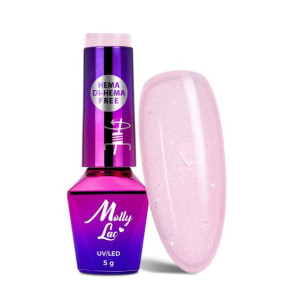 702 Lakier Hybrydowy Molly Lac 5ml Sparkling French Shining Princess 5g