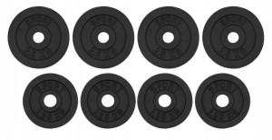 Obciążenie żeliwne 15KG ZESTAW talerzy krążek 28mm