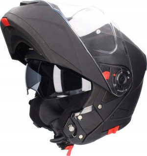 Czarny kask szczękowy Blenda Pinlock SMK Glide XS