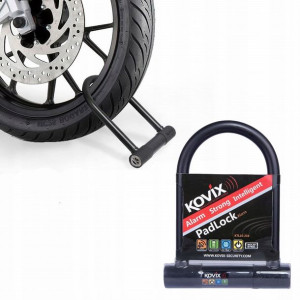 Zapięcie U-Lock alarm 120 dB.KOVIX KTL16-210 mm