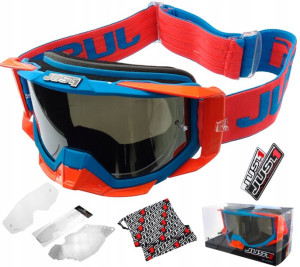 Gogle motocyklowe Just1 IRIS Track ORANGE BLUE