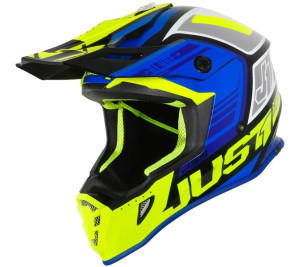 Kask JUST1 J38 BLADE blue-fluo yellow-black L