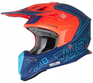 Kask JUST1 J18 VERTIGO blue-white-fluo orange matt