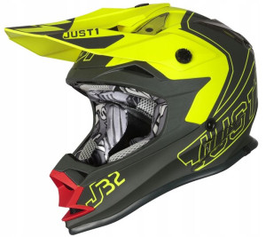 Kask JUST1 J32 KIDS VERTIGO grey-red-fluo yellow