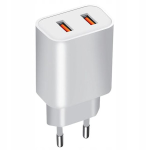 Ładowarka sieciowa 2xUSB QC 18W