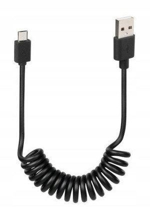 LAMPA Kabel sprężynowy Usb> Micro Usb - 100 cm