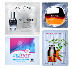 Lancome Biotherm Clarins Serum Próbki Kremy Zestaw