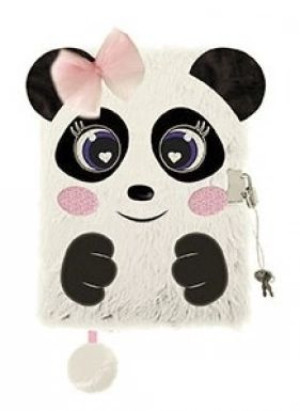 Pamiętnik z kłódką 3D włochacz Sweet Panda A5 96k  Majewski