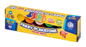 Farby Plakatowe Astra 12+2 Kolorów