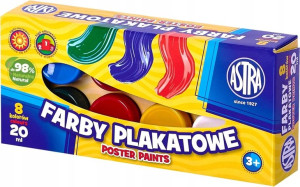 Farby Plakatowe Astra 20Ml 8 Kolorów