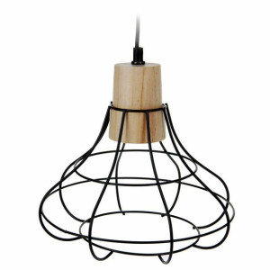 Czarna lampa geometryczna metalowa