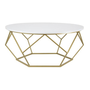 Stolik kawowy Diamond 90 cm złoto biały