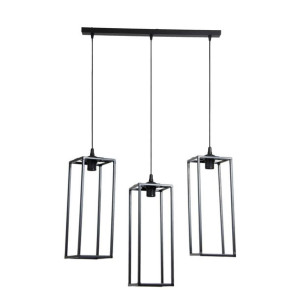 Lampy geometryczne loft czarne 40 cm