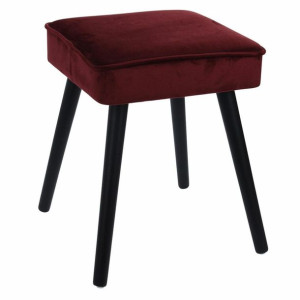 Taboret tapicerowany Velvet bordowy