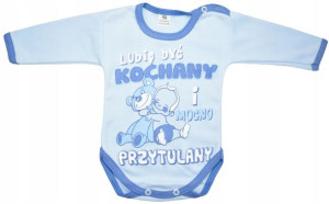 Body z napisem LUBIĘ BYĆ KOCHANY rozm. 92