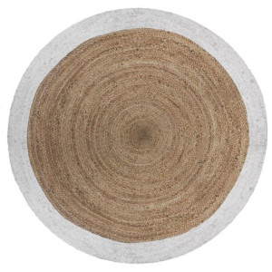 Okrągły dywan jutowy 120 cm brązowy