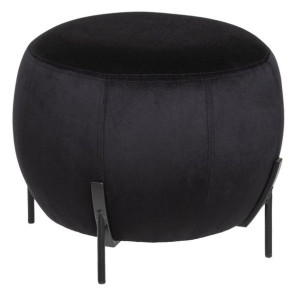 Czarna pufa welurowa Calabaza Velvet